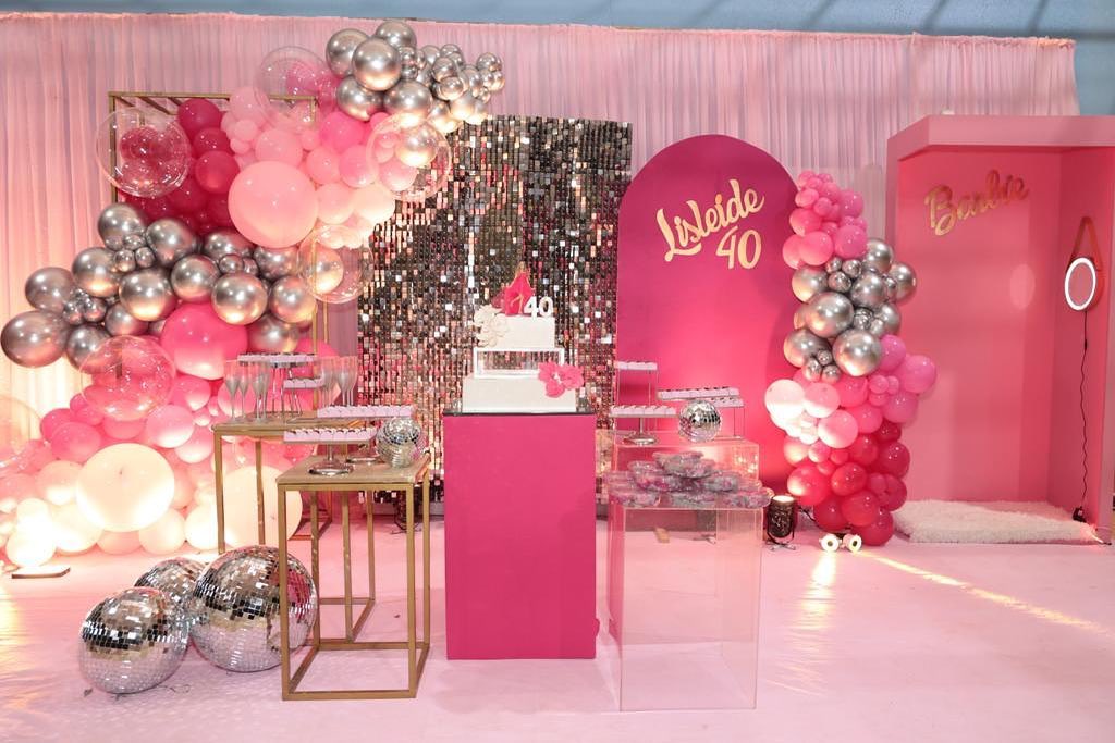 Decoração de festa da barbie