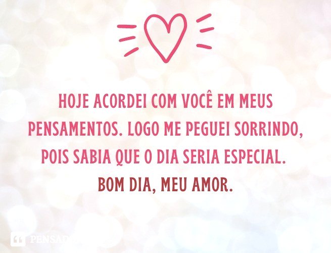 Mensagem de Bom Dia para o Namorado