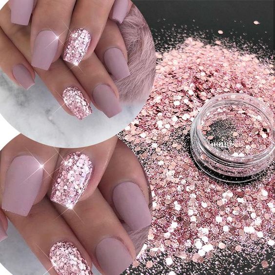 Unha Decorada Com Glitter