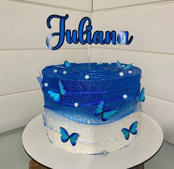 bolo feminino azul