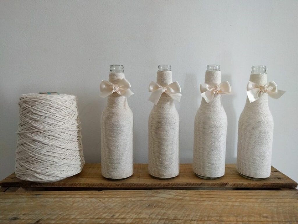 Decoração De Garrafas De Vidro