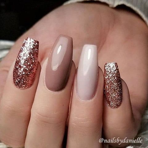 Nail Decorated With Glitter