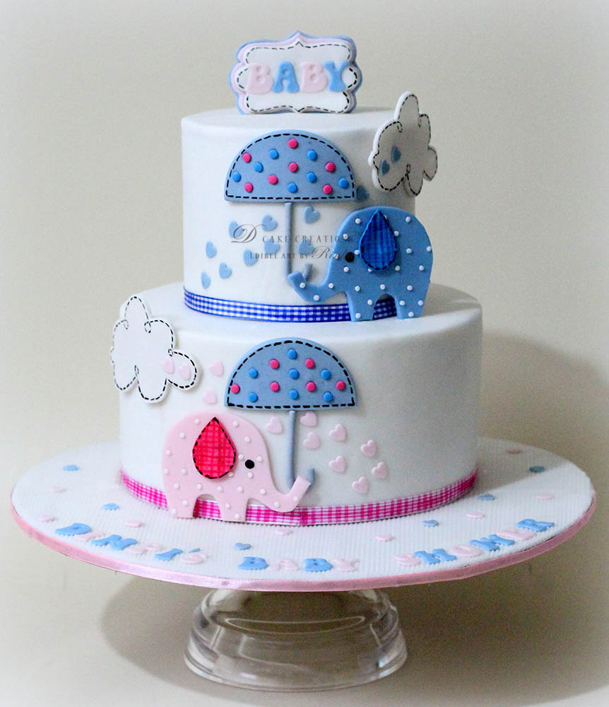 Decorated Rain Cake