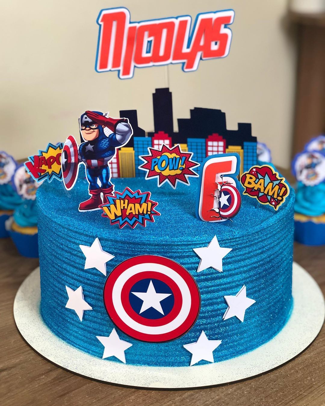 Bolo Decorado Capitao America