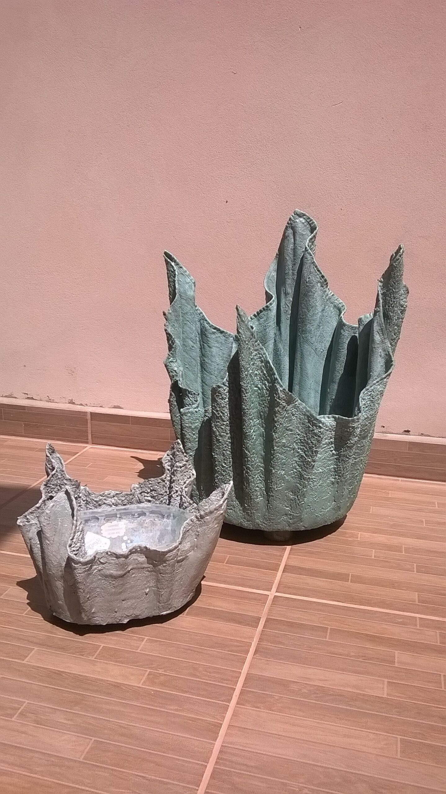 Vaso De Cimento Com Toalha