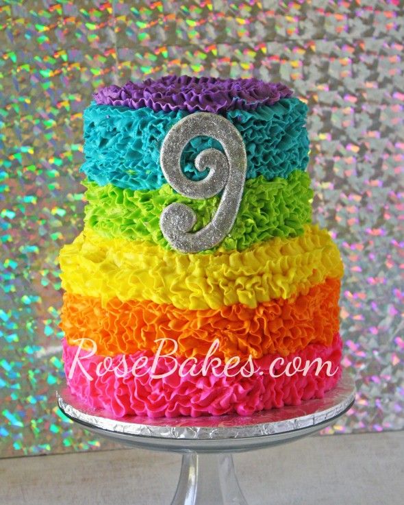 Neon Decorated Cake