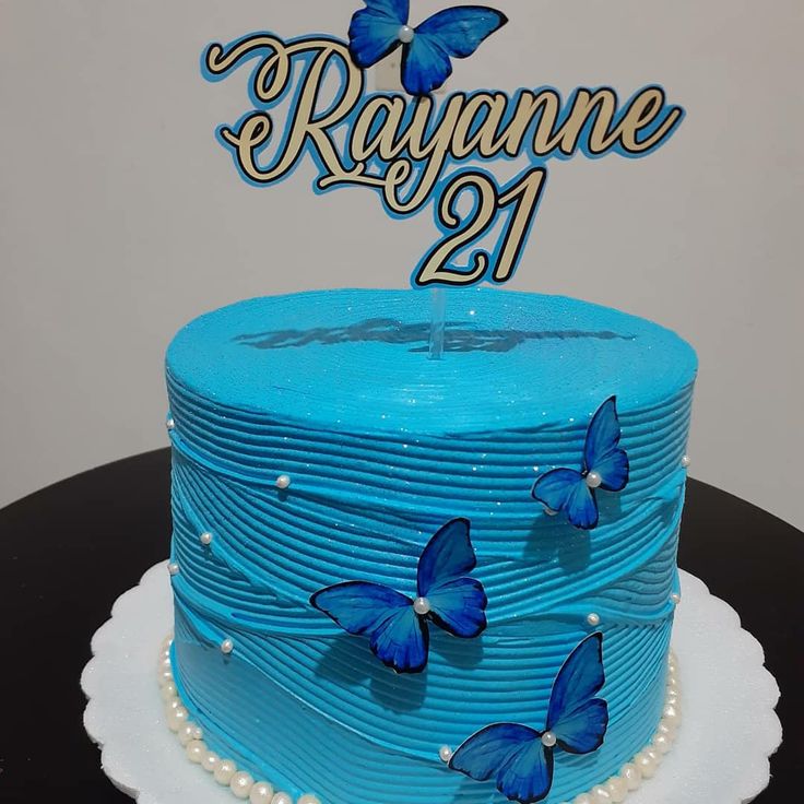 Bolo Decorado Azul