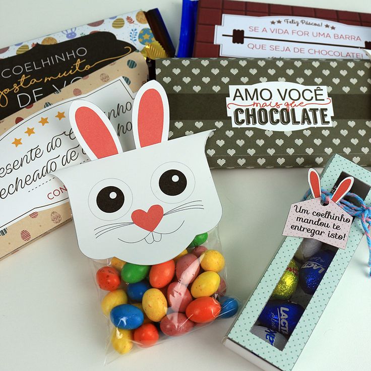 Lembrancinhas com Chocolate para a Páscoa Pinterest