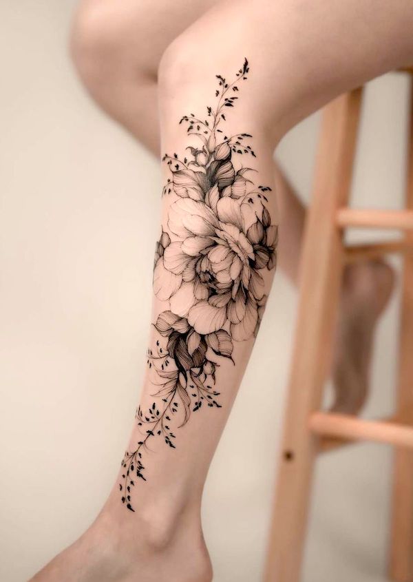 Women's Leg Tattoo