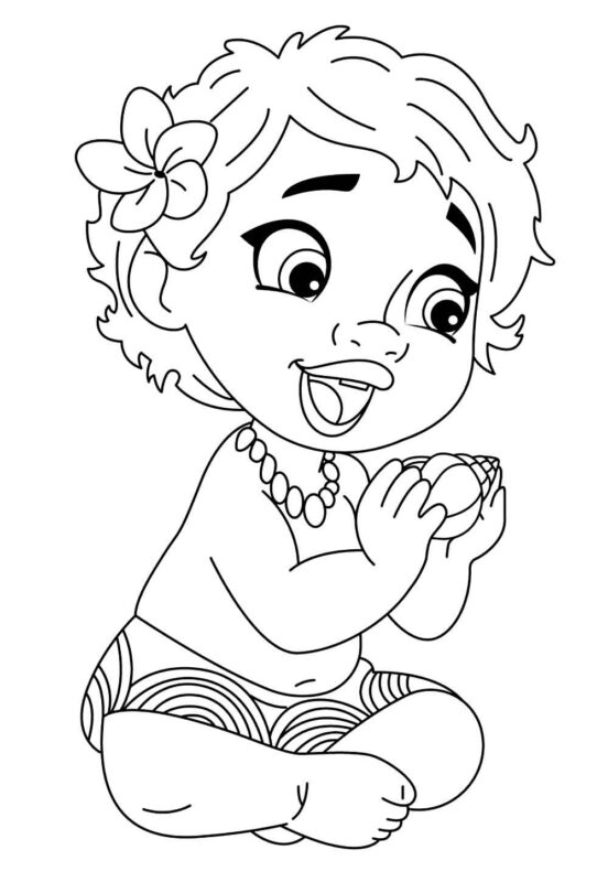 Desenho Para Colorir Moana