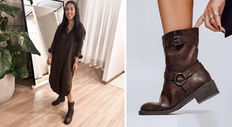 look-bota-marrom-feminino