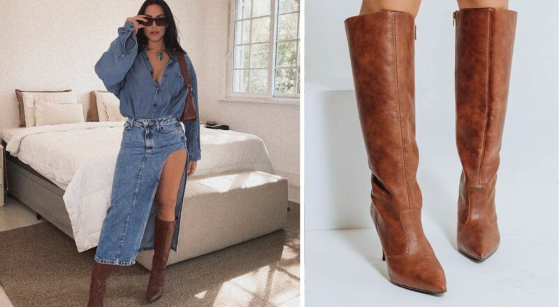 look-bota-marrom-feminino