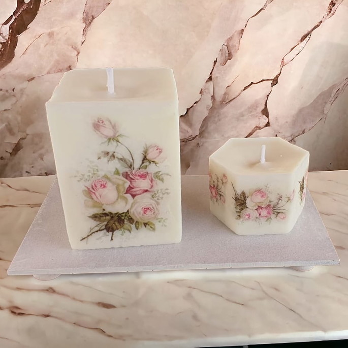 decoupage em velas
