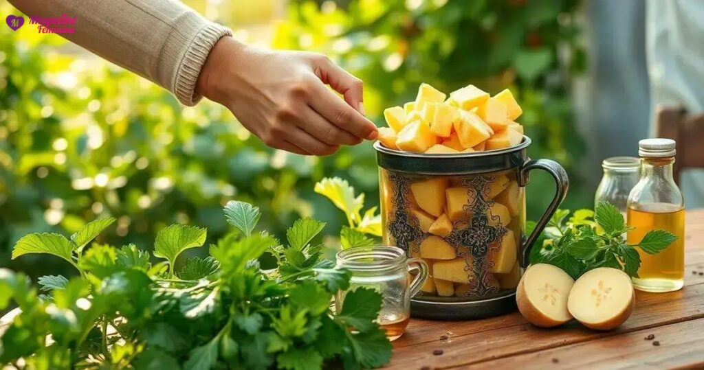 Chá de casca de batata
