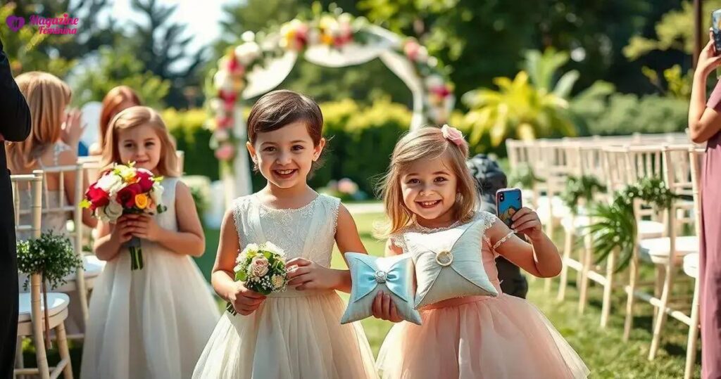 Como organizar a entrada das crianças na cerimônia de casamento