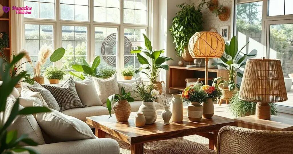 Quais são os cuidados ao decorar com materiais naturais