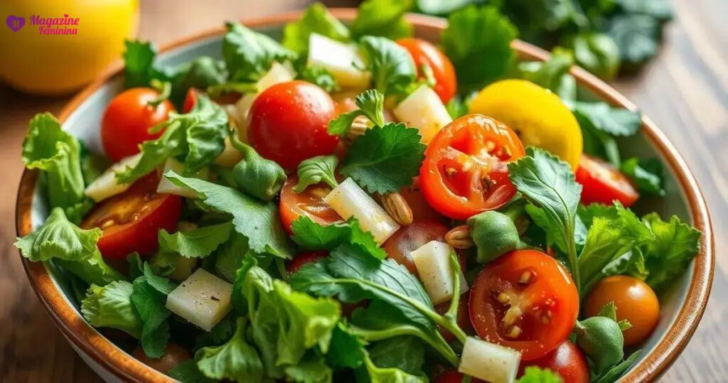 Receitas de saladas com folhas verdes