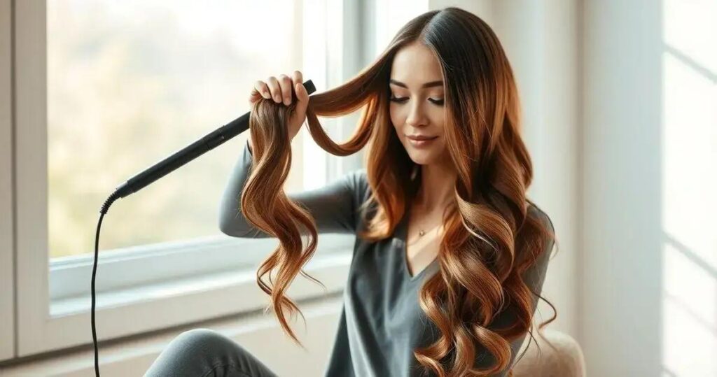 como cachear o cabelo com chapinha