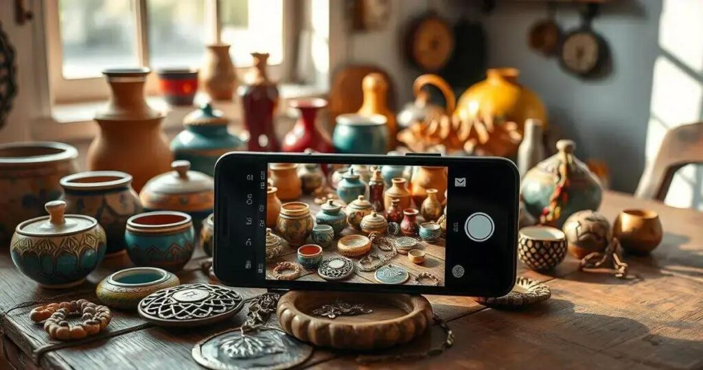 como tirar fotos de artesanato