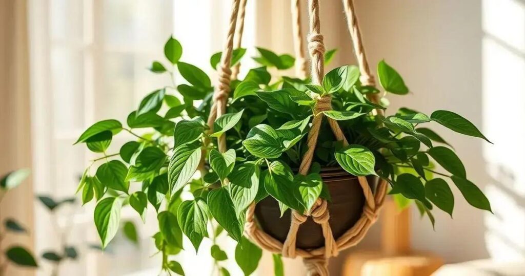 suporte de planta macramê