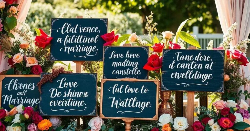 placas para casamento