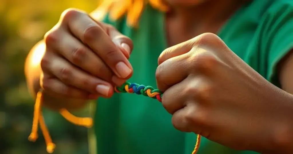 pulseira da amizade passo a passo