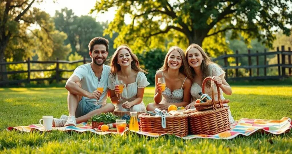 viagem de amigas para o campo