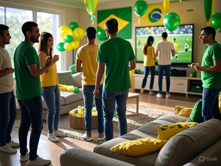 Transforme sua sala em um estádio: Ideias Para Decorar A Sala Para Festa De Futebol