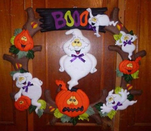 Boo hallowen en fieltro o goma eva