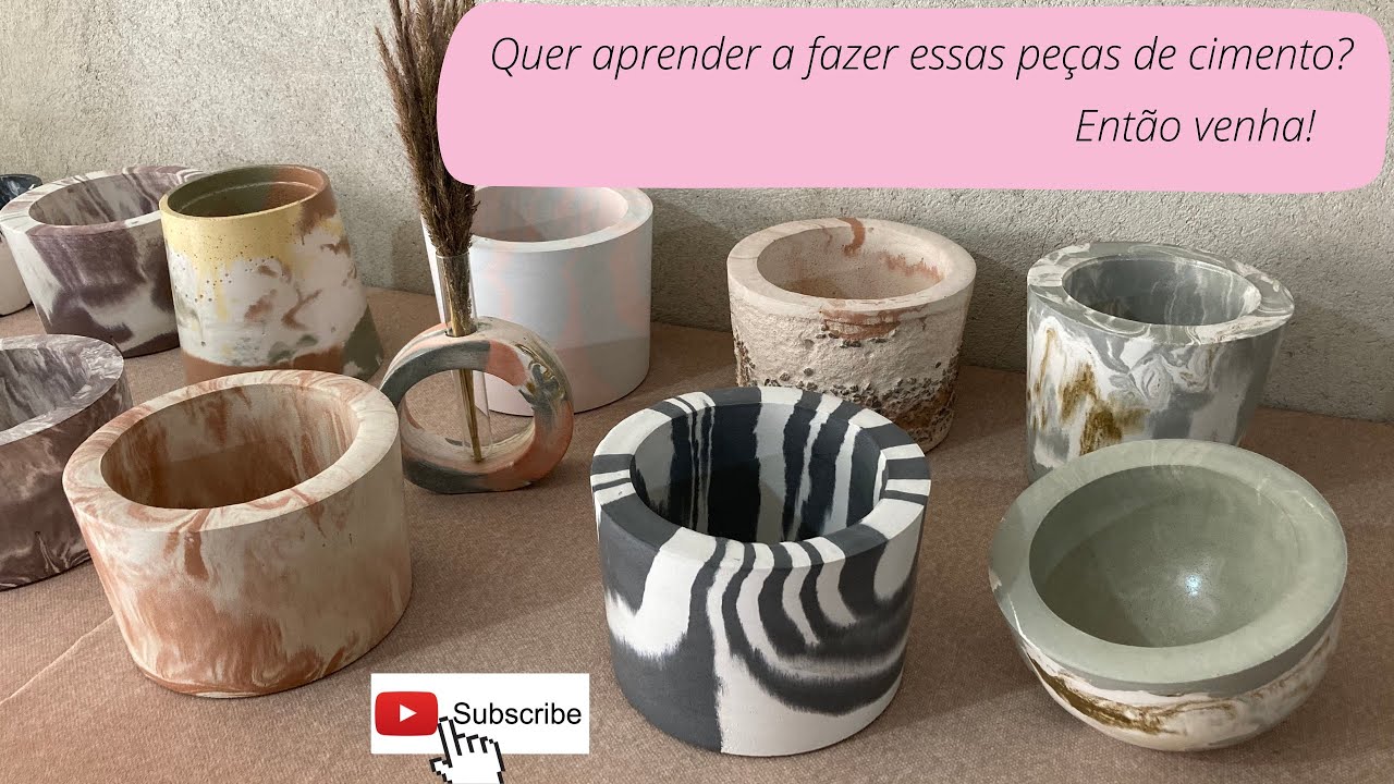 Vasos com Argamassa