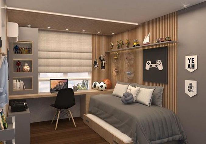 Decoração de quarto masculino