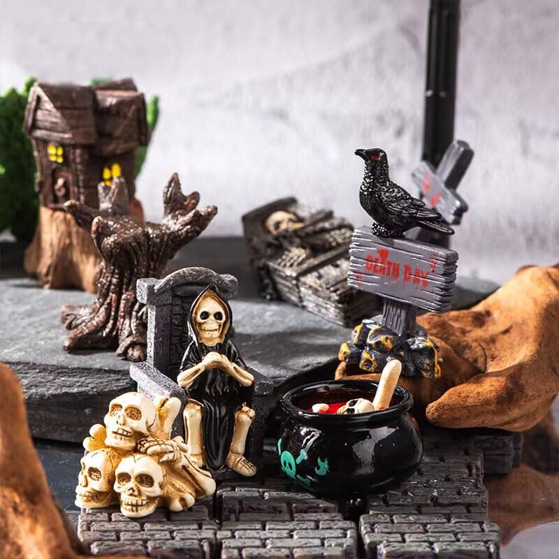 Mini estatuetas de Halloween com 19 ...
