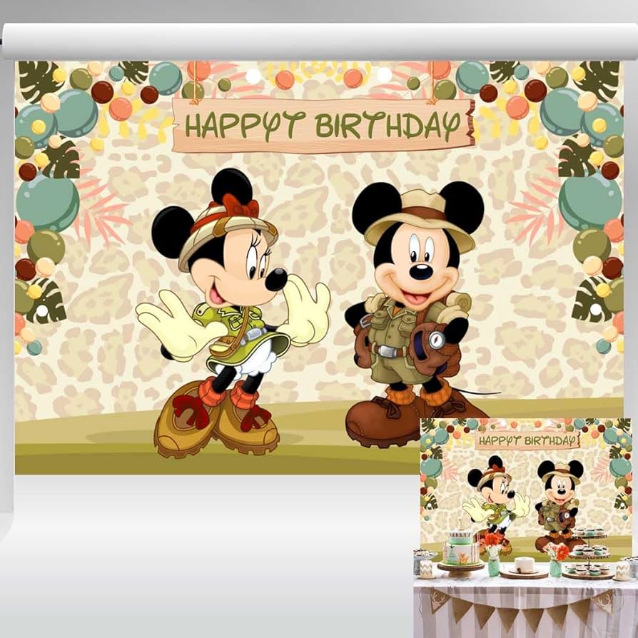 Mickey e Minnie Safari cenário de ...