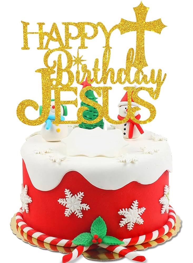 Topo de bolo Jesus Feliz Aniversário ...
