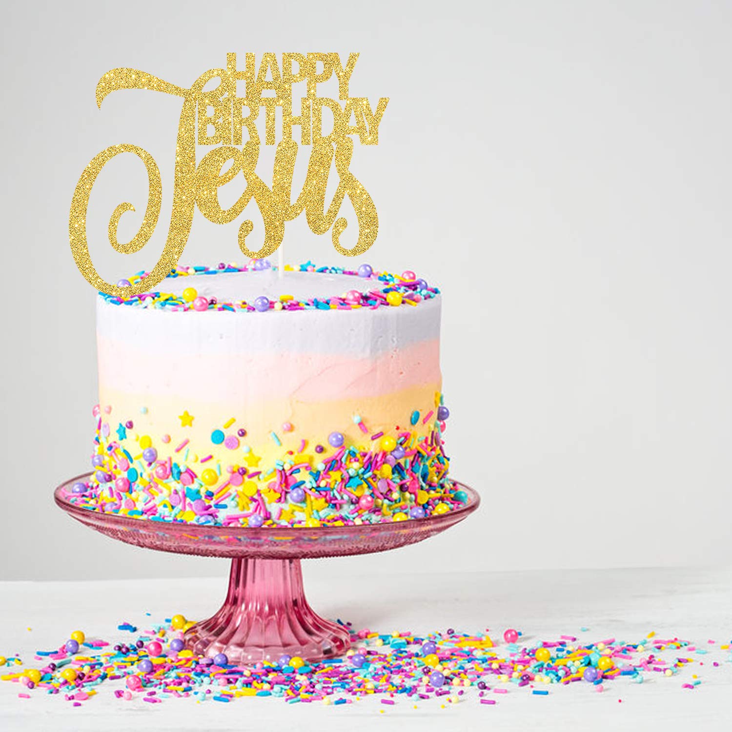 Happy Birthday Jesus Cake Topper ...