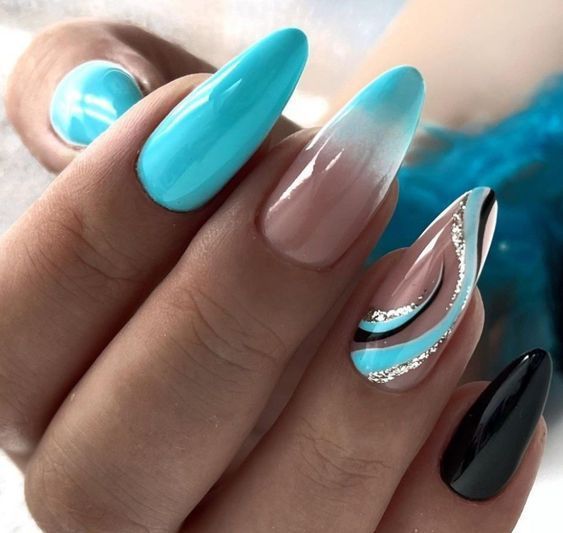 36+ Ideias de Unha Decorada Azul Turquesa