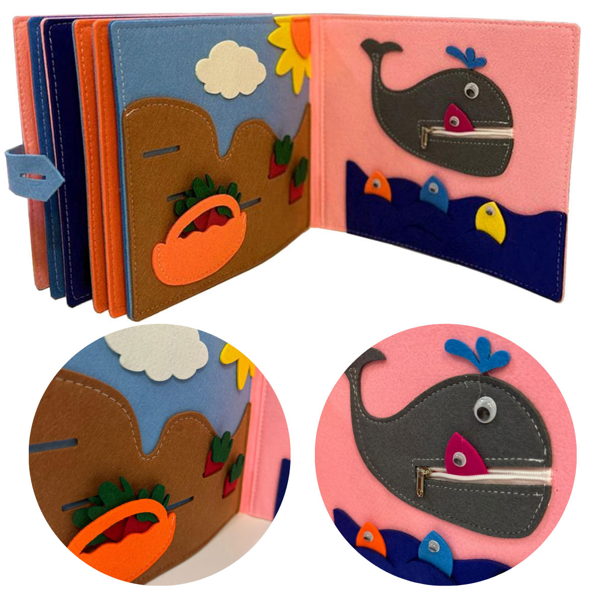 Livro Sensorial Infantil Feltro ...