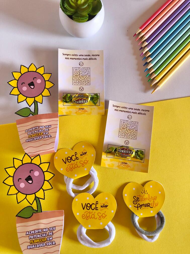 Kit Lembrancinhas Setembro Amarelo ...