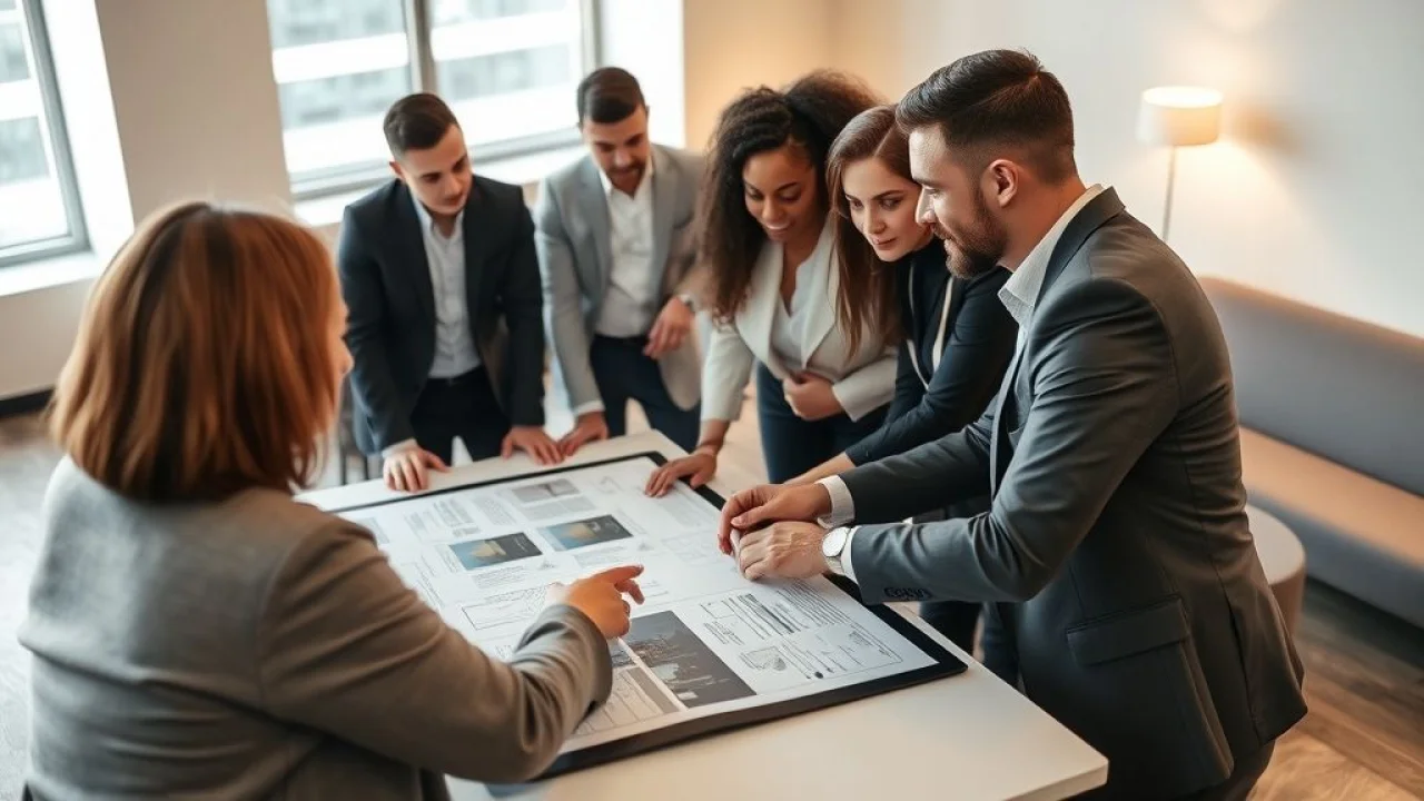 Planejador de eventos mostrando layouts para cliente em tablet. Consultoria e organização de eventos.