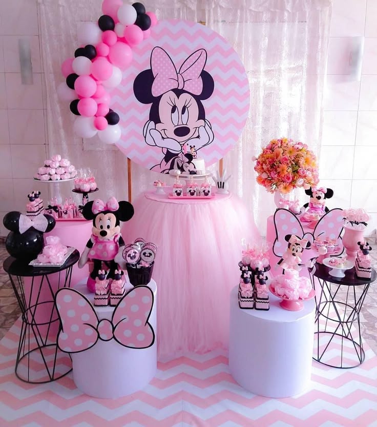 Festa Minnie rosa, inspiração linda ...