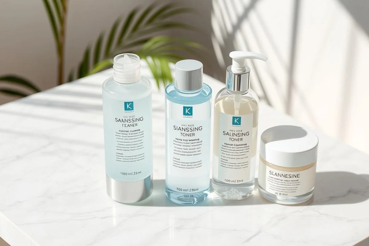 Produtos skincare: sabonete, tônico, hidratante pele oleosa.