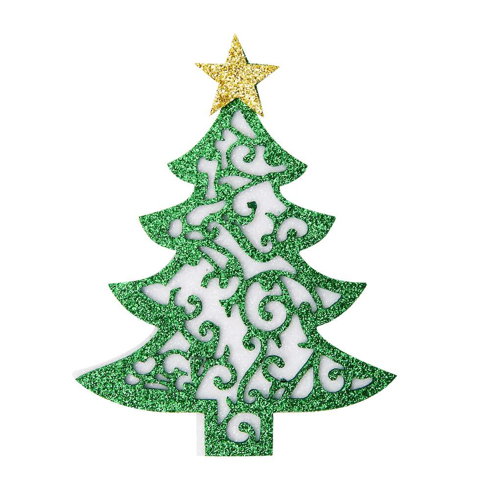Aplique de EVA com Glitter Árvore Natal ...