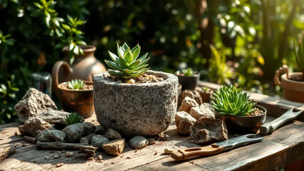 Artesanato com Argamassa e Elementos Naturais: Integração e Harmonia