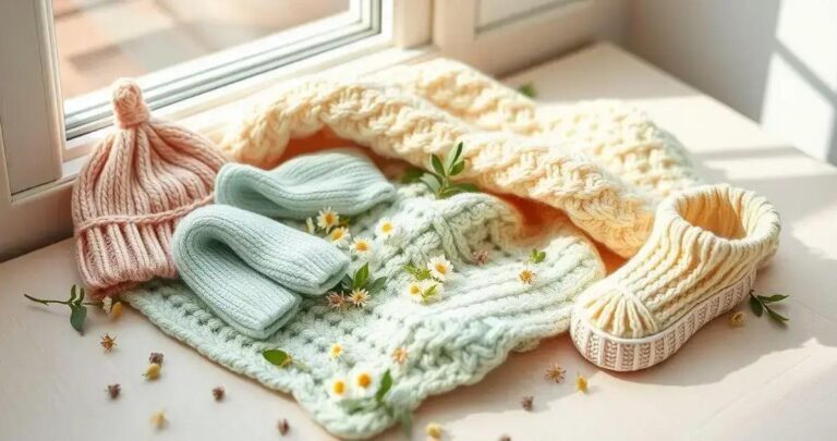 Carinho em cada trama: 7 ideias de tricô para bebês