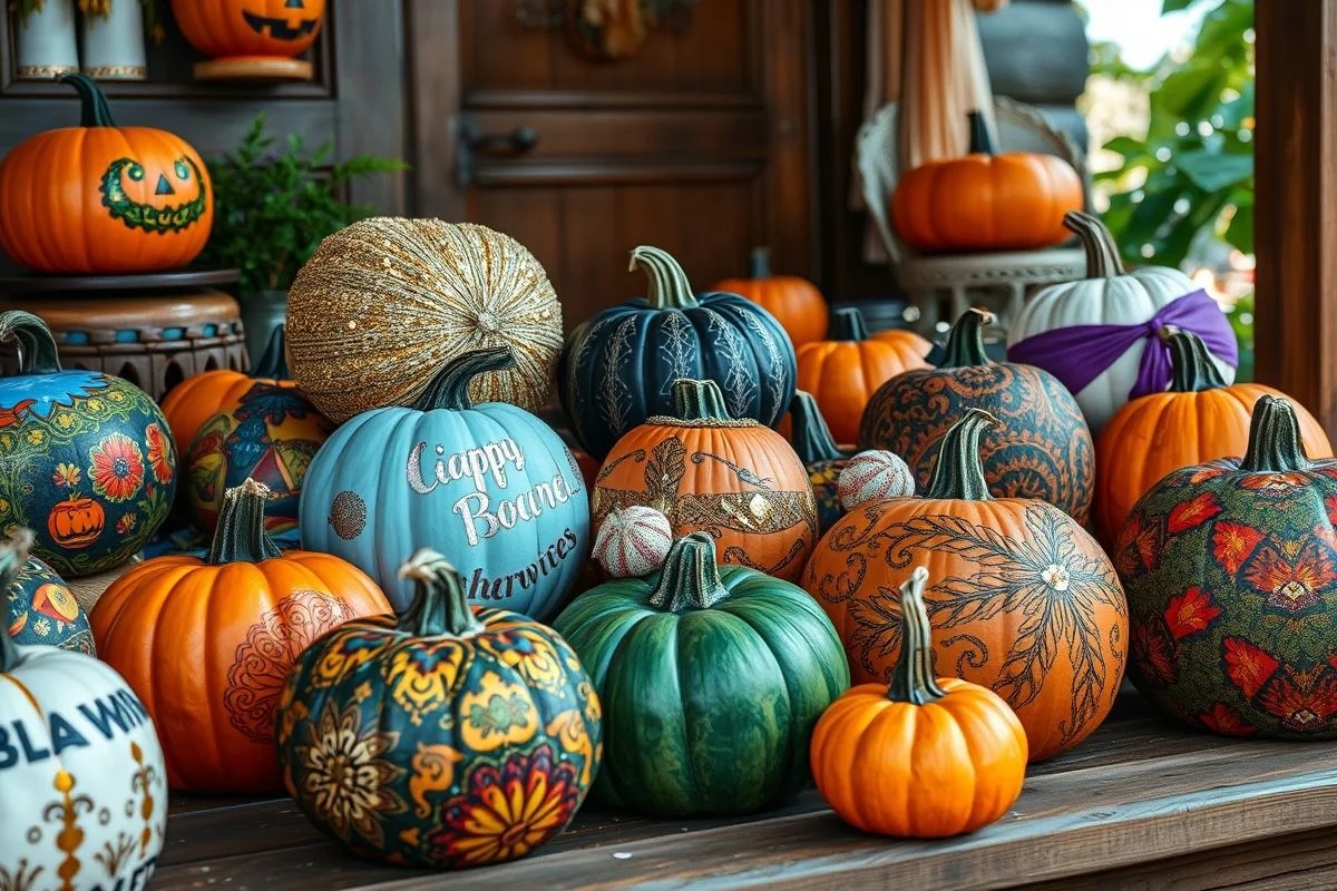 Abóboras decoradas criativamente para o Halloween no Brasil