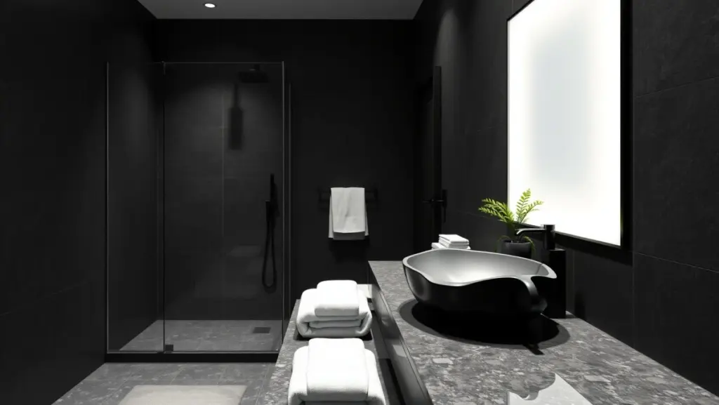 Banheiro Clean com Granito Cinza: Detalhes que Fazem a Diferença