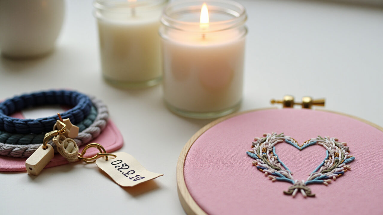 Artesanato para iniciantes: laços de cabelo, chaveiros e velas artesanais.