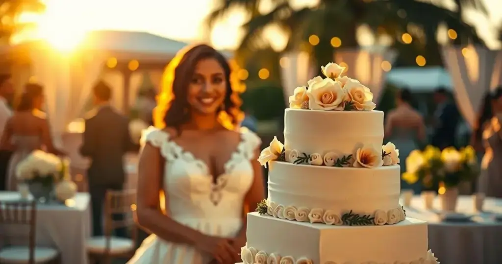 bolo fake casamento
