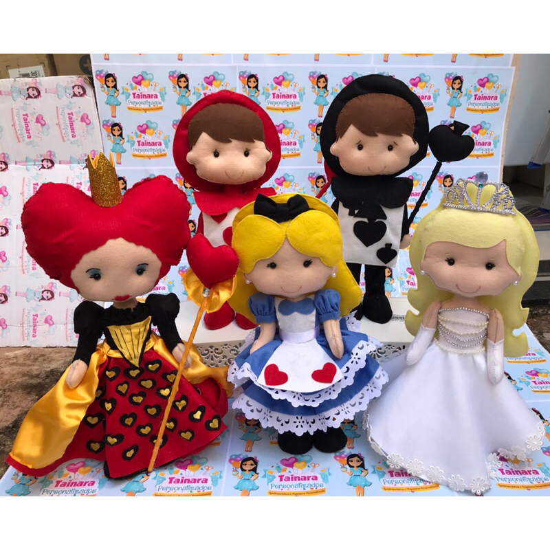 Bonecos de Feltro Tema Alice no País ...