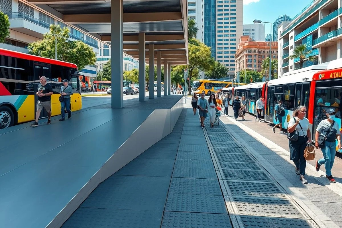 Cidade brasileira com infraestrutura acessível para todos os cidadãos.